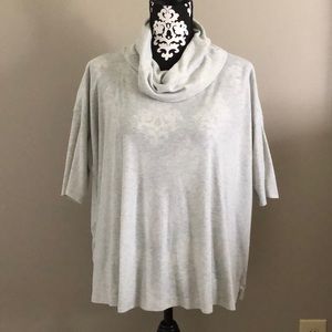 Grey lightweight shirt with Cowl neck